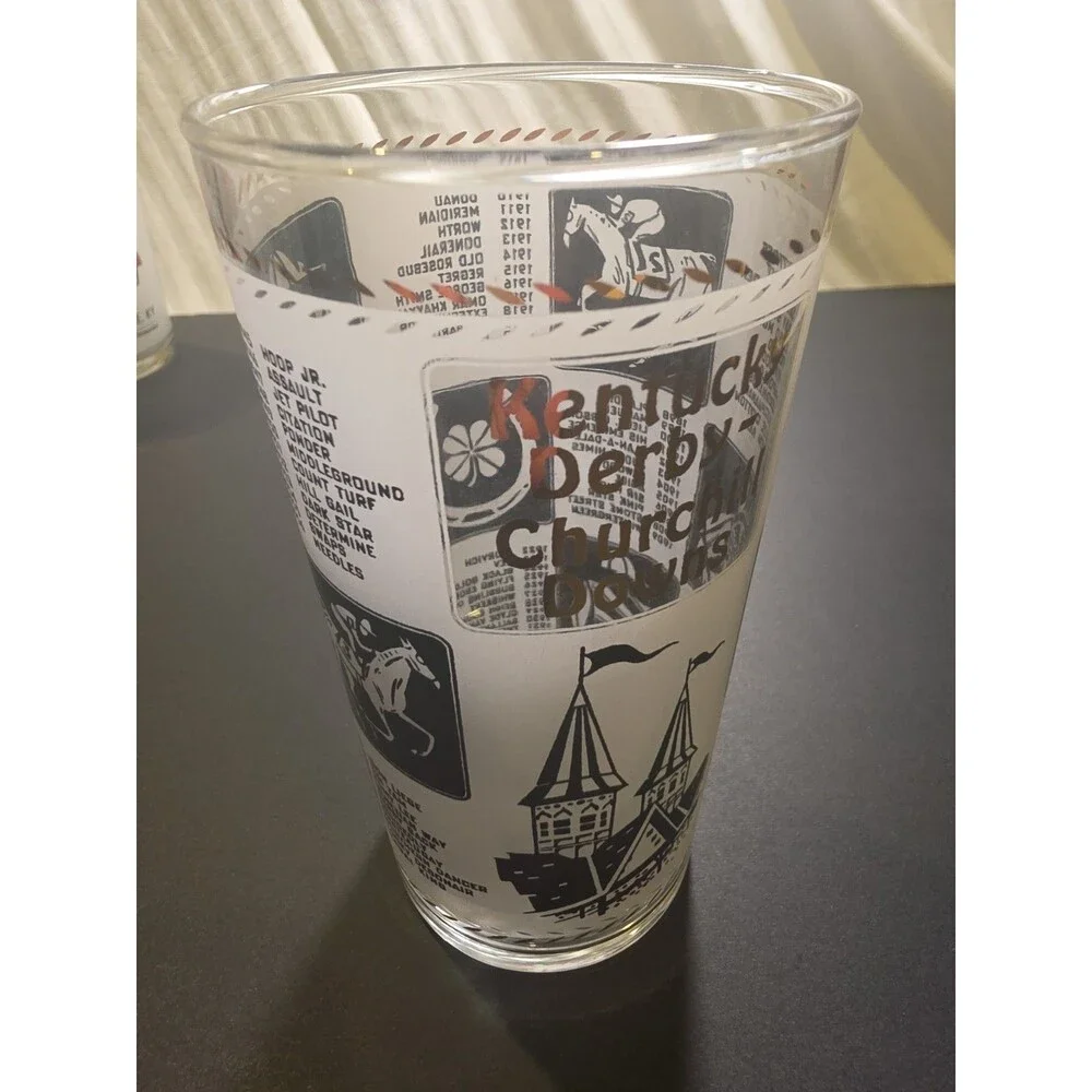 Kentucky Derby 1967 93rd Running Mint Julep Glass Churchill Downs Vintage VtG
